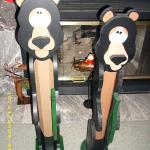 Hand Made Wooden Bears