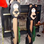 Hand Made Wooden Bears