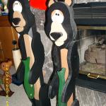 Hand Made Wooden Bears