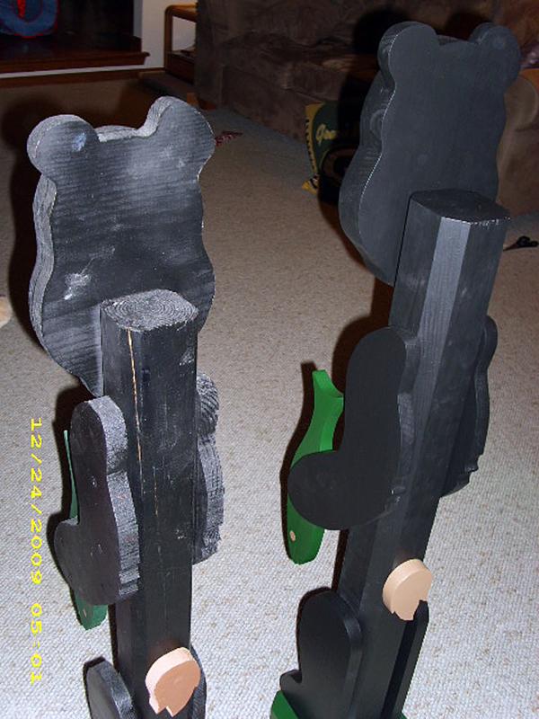 Hand Made Wooden Bears