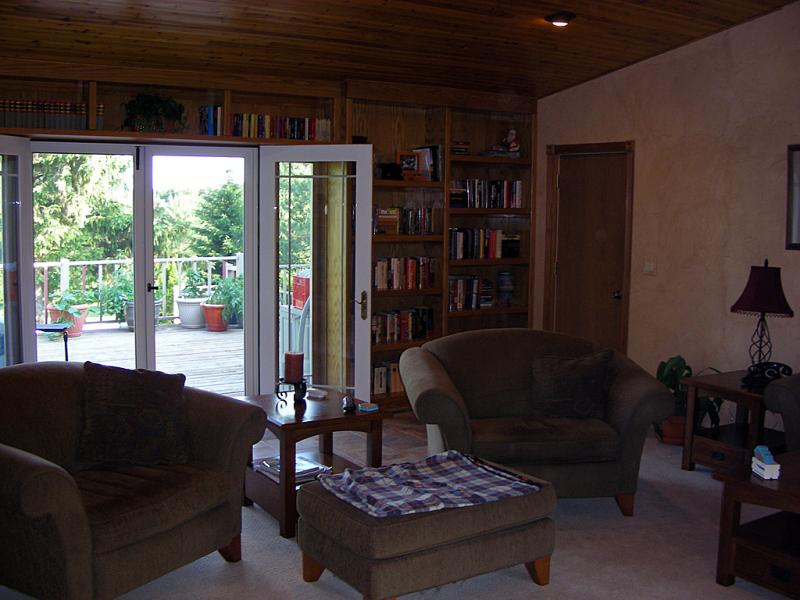 French patio doors leading to the deck