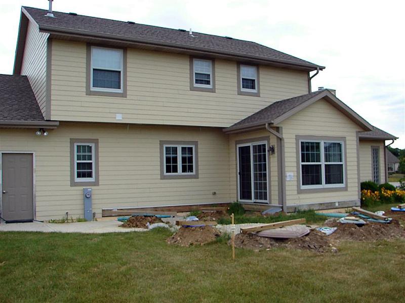 Pre stage with the holes drilled below frost lines.