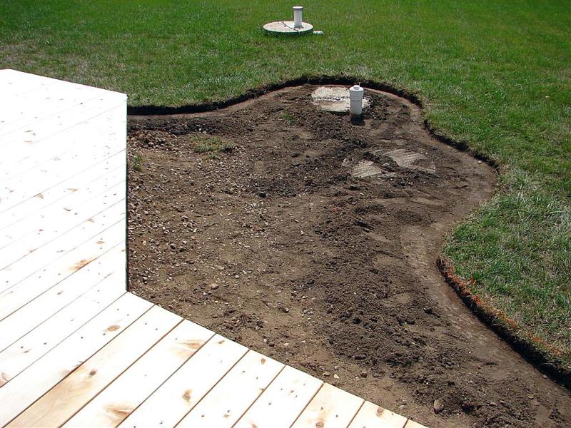 Cut outs for flower beds.