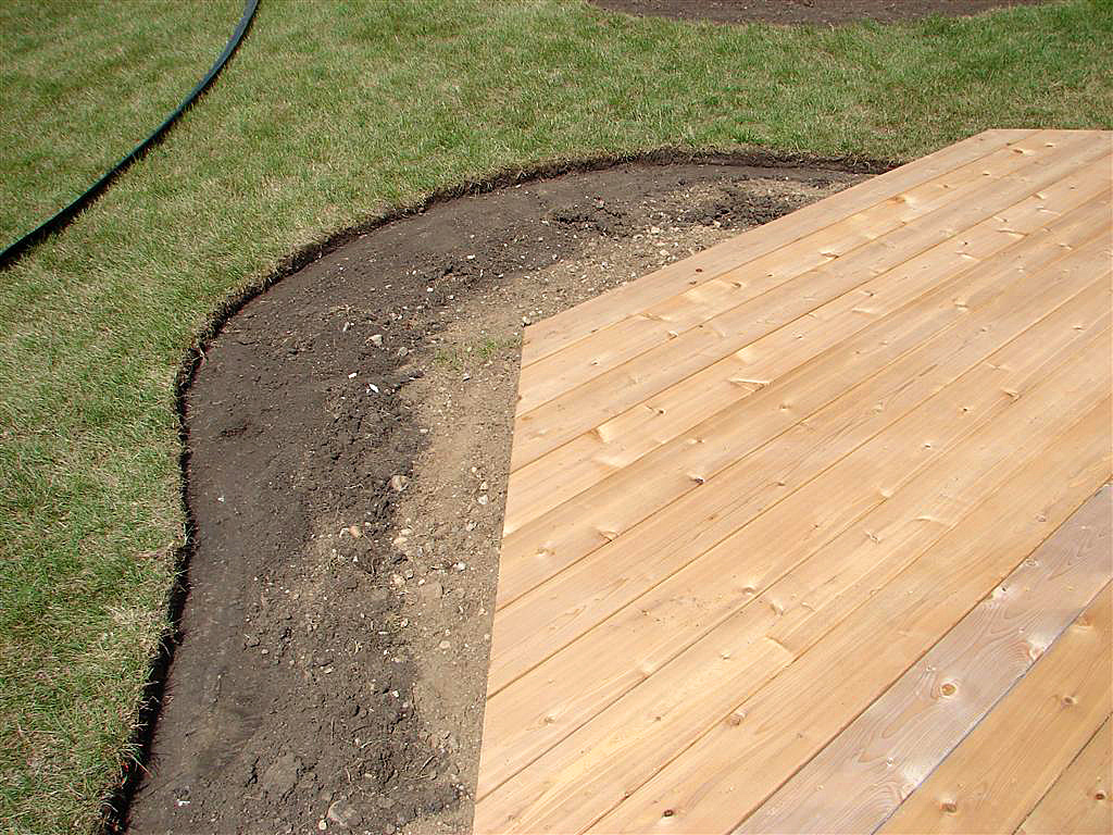 Cut outs for flower beds.