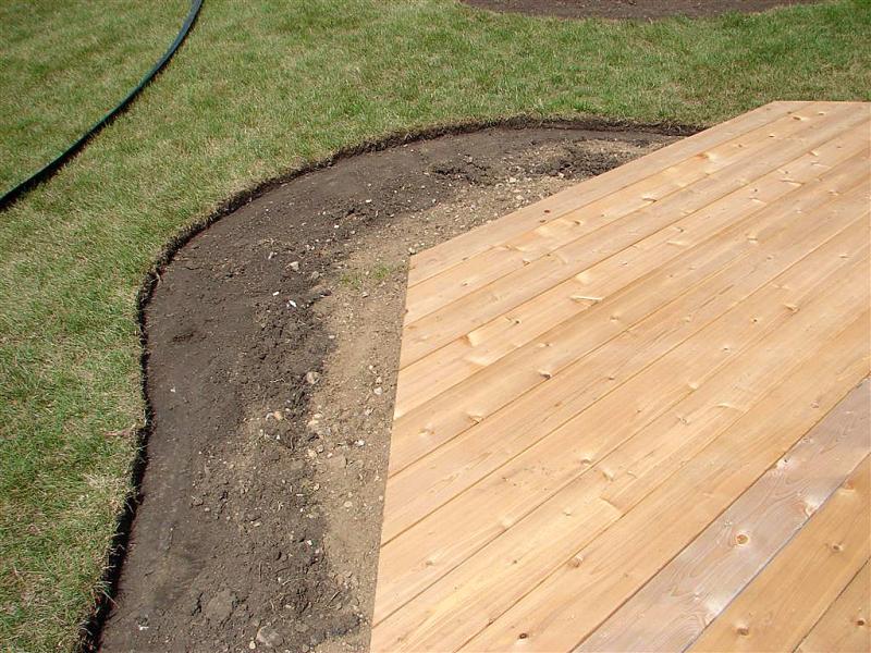 Cut outs for flower beds.